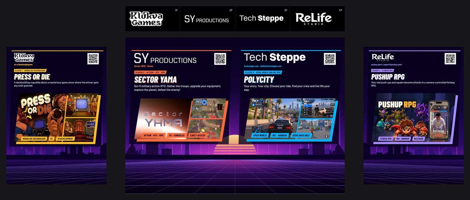 Стойка E: Klukva Games, SY Productions, Tech Steppe, ReLife Studio