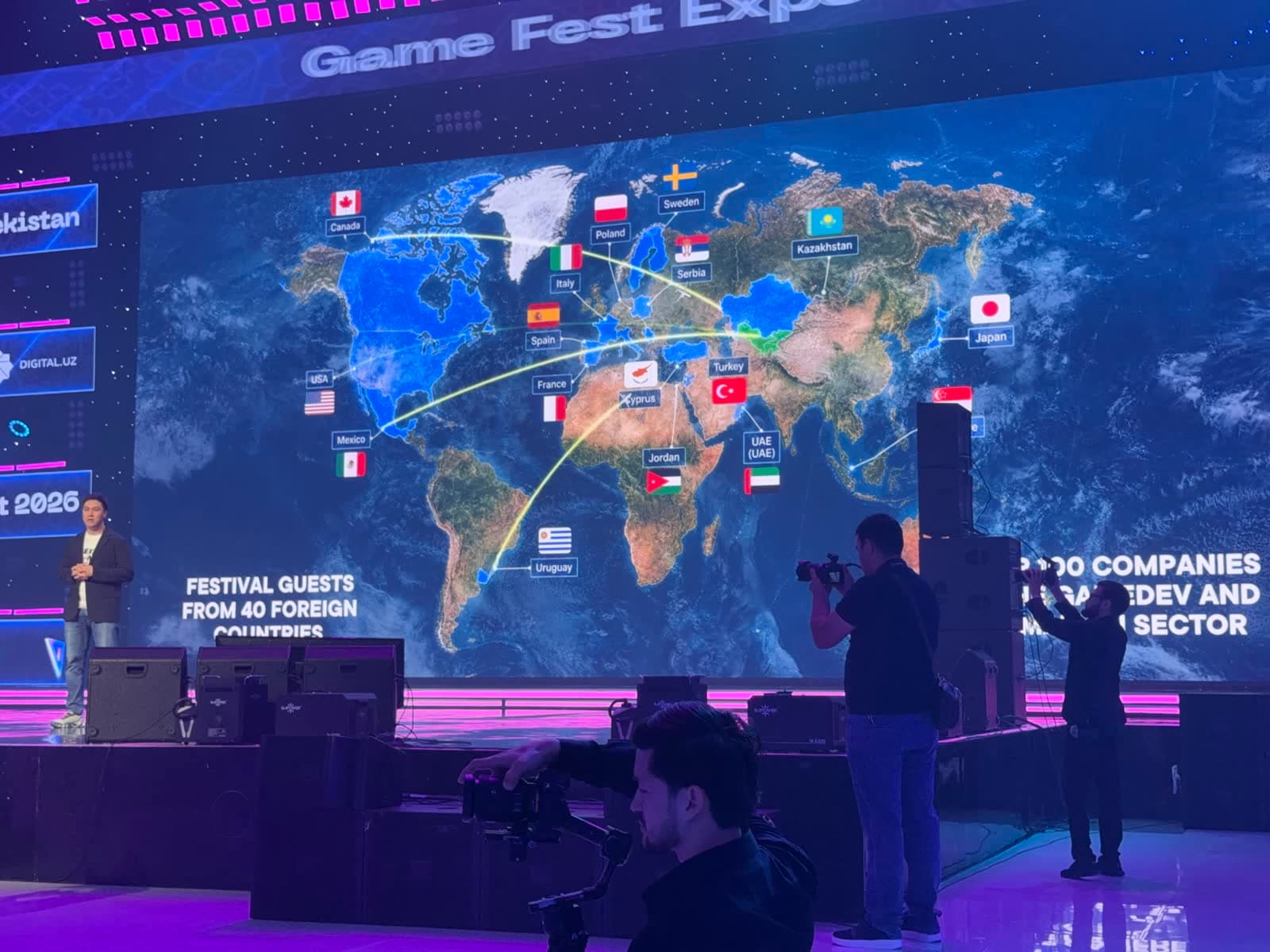 The map of festival guests from 40+ countries