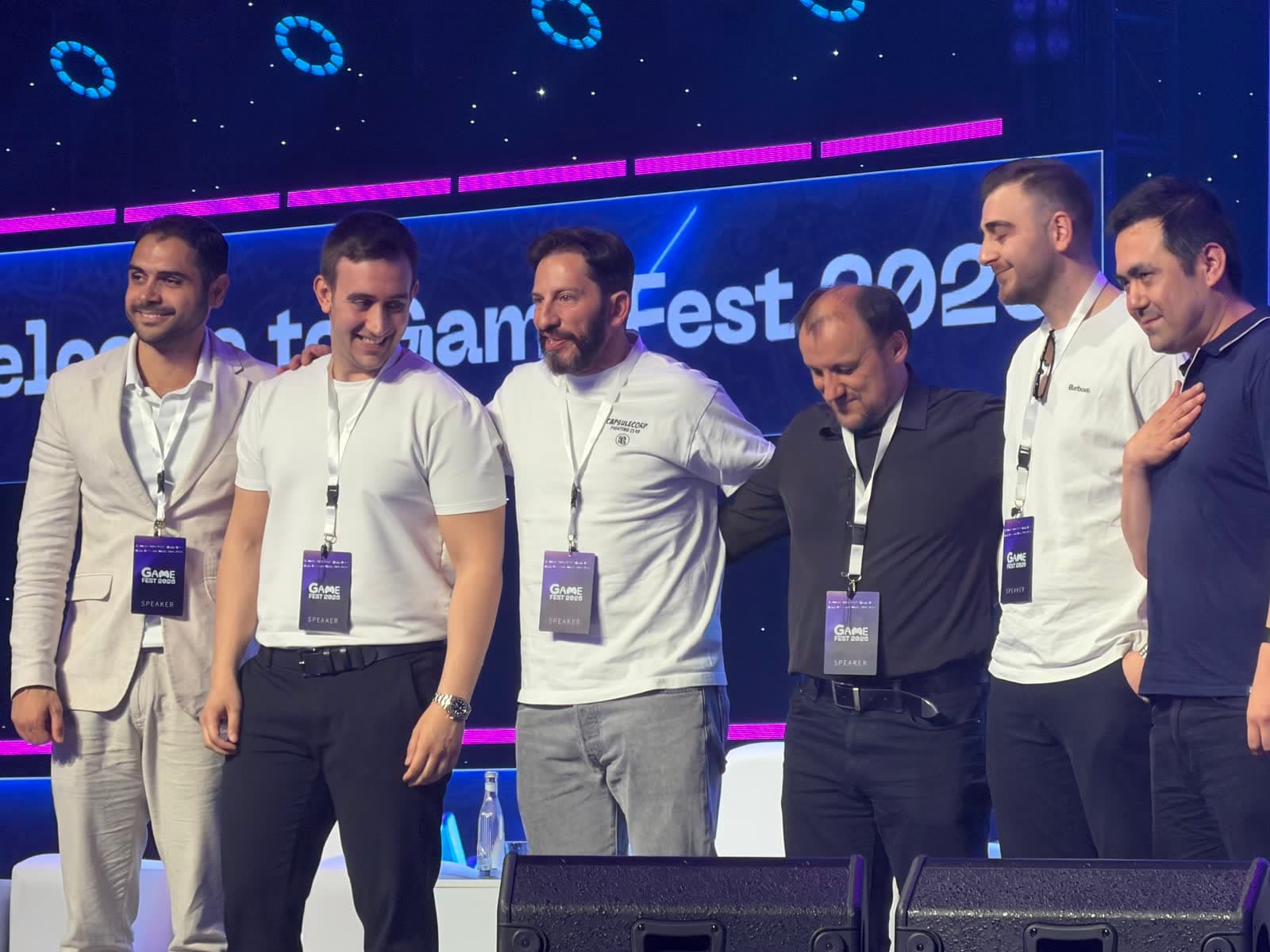 Speakers on the festival stage