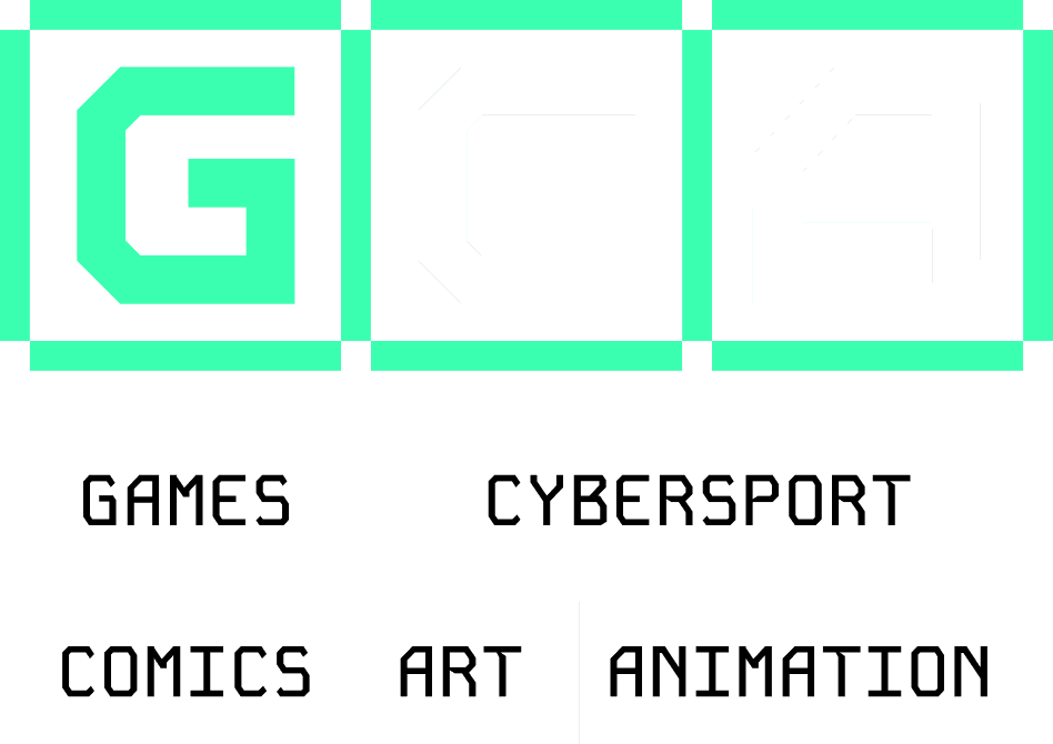 GCA logo: Games, CyberSport, Comics, Art, Animation